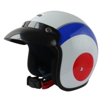 Casque de moto vintage à visage ouvert imprimé sur mesure en usine, certifié DOT, casques de moto ECE 22.06