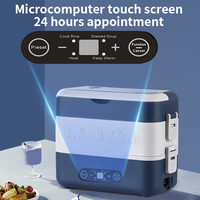 Boîte à lunch chauffante portable pour bureau à domicile 350W, boîte à lunch électrique auto-chauffante à double couche avec 4 bols en acier inoxydable