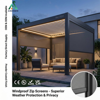 Pergola bioclimatique moderne 3*4 en aluminium pour extérieur, prix usine, avec fonctions électriques et ouverture automatique directionnelle