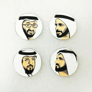热卖新设计阿联酋迪拜53国庆庆典12月2日金属磁性阿联酋徽章别针