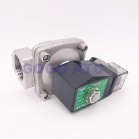 Válvula solenoide de agua NBR/EPDM/FKM de 2 vías SS304, Puerto normalmente cerrado, orificio de CA de 1/2 "110V, orificio de 15mm, tipo de enchufe de arranque de presión cero de 15mm