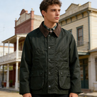 Veste Trench-Coat de Travail Imperméable Double Boutonnage Coupe Slim Style Chasse Enduite de Cire – Vente en Gros Usine