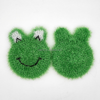 Chiffon de nettoyage de cuisine en crochet fait main de haute qualité, motif grenouille mignon, écologique, 100% polyester, pour le lavage des verres et l'utilisation en cuisine