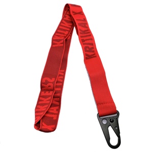 <span class=keywords><strong>Porte</strong></span>-clés <span class=keywords><strong>personnalisé</strong></span> de lanière de <span class=keywords><strong>cou</strong></span> de logo de broderie tissée magique avec le crochet noir d'aigle - Product Image 1