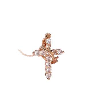 Collar con Cruz de Circonitas Micro Pavé para Mujer, Chapado en Oro Rosa, Colgante de Cristal, Diseño Geométrico Moderno, Regalo Religioso Cristiano - Product Image 1