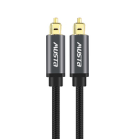 Câble audio numérique Hifi à fibre optique, plaqué or 24 carats, tressé en nylon, monoconducteur, 1m/2m/3m, câble optique Toslink M/M pour son HDTV