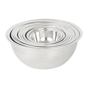 ชุดชามสแตนเลสสตีลสำหรับล้างผัก ทำสลัด อบขนม ทำอาหาร ใส่ซุป ผลไม้ ใส่ซอส พร้อมโลโก้สั่งทำพิเศษ สีเงิน - Product Image 6