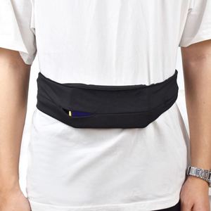 Ceinture de course ajustable nouvelle conception BSCI, sac banane mince extensible avec poches zippées pour activités de fitness - Product Image 2
