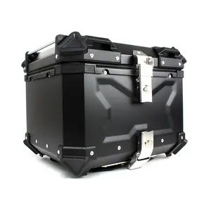 Caja trasera para maletero de motocicleta, revestimiento de cuero, aleación de aluminio, nailon, impermeable, 45L X, venta directa de fábrica