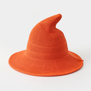 New Kids Knitted Cap Big Brim Halloween Party Pointed Red pink Orange <strong>Witch</strong> <strong>Hat</strong> - Product Image 5