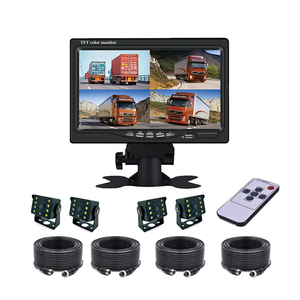 Pantalla dividida IPS de 7 pulgadas para autobús y camión, 4 canales, Quad AHD 720P, Monitor de visión trasera de seguridad para coche, Monitor Lcd de coche con grabación DVR integrada - Product Image 2