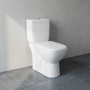 Inodoro de Dos Piezas con Sifón en P, Diseño Nuevo Vistaar, Montaje en el Suelo, Cerámica, para Baño - Product Image 5