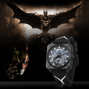 Reloj de pulsera de silicona luminoso, deportivo, cuadrado, para hombre, resistente al agua, con movimiento Seagull, automático, mecánico - Product Image 1