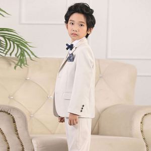Vêtements pour enfants sur mesure, costume blanc coréen pour garçons, costume formel pour enfants - Product Image 4