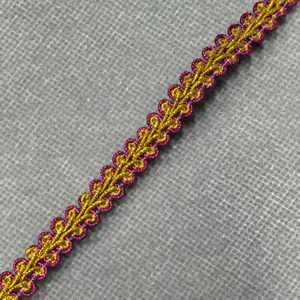 ZSY 8mm Ingrosso 100% Poliestere Eco-Friendly Bordo in Pizzo Glitterato <span class=keywords><strong>Oro</strong></span> Argento con Bordatura a Festone e Ricamo - Product Image 5