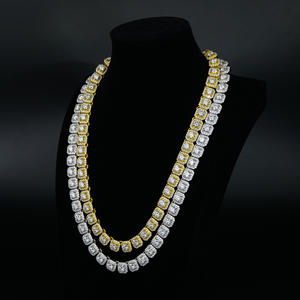 2025 <b>Cross</b>-Border Luxury Full Circle Moissanite Bracelet Light Luxury Cuban Style High-End Inlaid Sugar Cube for <b>Men</b> Women - Product Image 2