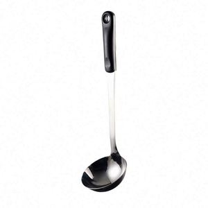Stainless Steel Kitchen Cooking Utensils Set with Black Plastic Handle Kitchenware Shovel Soup Spoon Kitchen Utensils - Product Image 6