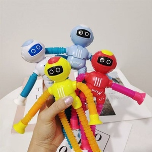 Novedoso y peculiar juguete telescópico de plástico con ventosa, tubo elástico que cambia de forma, luminoso, rompecabezas para niños, juguete antiestrés - Product Image 2