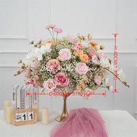Boule de fleurs artificielles DKB Factory à bas prix, hydrangea en soie verte et plante, centre de table floral de 50 cm pour la décoration de mariage et de fête