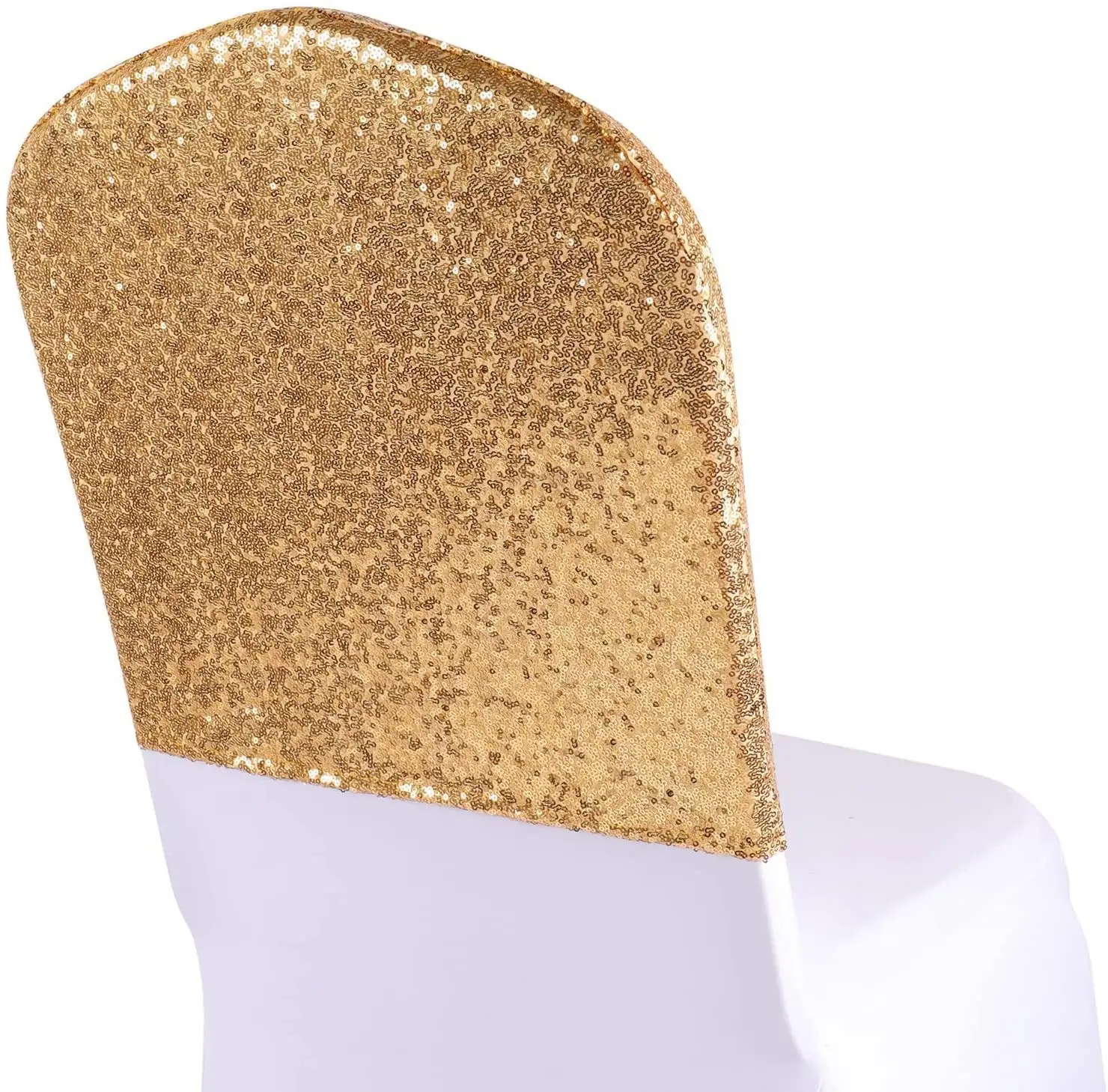 High Quality Sequin Embroidery 40x40cm Elastic Universal Half Chair Cover For Hotel Wedding Party