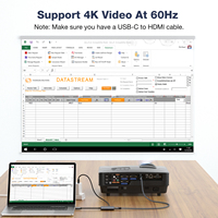 Adaptateur ULT-Unite 4K 60Hz vers USB-C avec gaine en PVC pour moniteur et PS5 - Connecteurs plaqués or