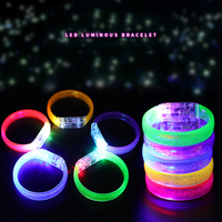 Bracelet Clignotant en Plastique Logo Personnalisé Led Clignotant Bulle Led Bracelets Fête Led Flash Lumière Bracelet pour Led Multicolore