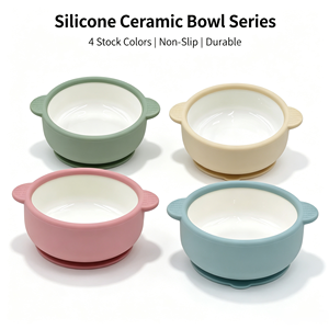 Food Grade Silicone Baby Suction Bowl BPA Free Microwave Dishwasher Safe Toddler Weaning Feeding Bowl - Product Image 4