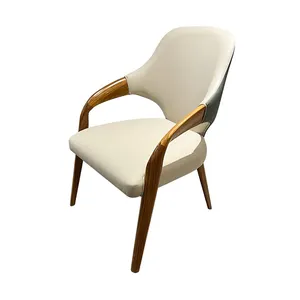 Professional High Standard Beautiful Soft Seat Wood Dining Chair with Sponge Luxury Home Furniture Modern Contemporary Elegant