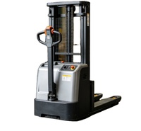 Chariot élévateur électrique Worui RWD avec batterie au plomb-acide, pneus en polyuréthane, longueur de fourche de 1100 mm, déplaceur latéral pour l'empilage de marchandises