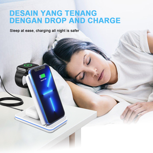 ที่ชาร์จไร้สายพับได้สำหรับ iPhone 11x12 13 PRO MAX 8 plus SE ที่ชาร์จไร้สาย3 in 1