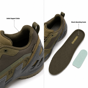 Botas de Senderismo Impermeables para Todo Terreno, Nubuck Artificial Transpirable, Antideslizantes, Botas de Trekking con Amortiguación para Montaña - Product Image 4