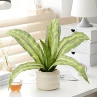 Plante artificielle à feuilles variées 58 cm, tige de Calathea réaliste pour arrangements floraux et décoration paysagère