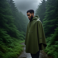 Poncho de mode imperméable et coupe-vent en PU de haute qualité pour cyclisme et moto, avec fermeture éclair réversible, sans couture, OEM