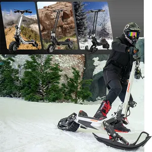 Riding'times G63 DIY 20,8 Ah 30 Ah 1800 W Elektrischer Schneeschlitten-Ski-Scooter Klapp-Skateboard Outdoor-Schneeschcooter