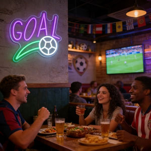 Enseigne néon USB à intensité variable GOAL, idéale pour les soirées, les espaces décontractés et comme cadeau parfait pour les fans de sport - Product Image 5