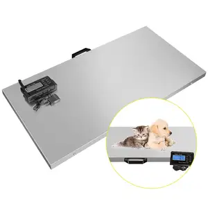 300/400/500KG Stainless Steel Big Platform Electronic Digital Weighing Pet Animal Scale Digital Postal Scale 103cm Length