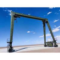 Grues portiques mobiles à pneus en caoutchouc robustes 55 tonnes 30T 40T 70T 80T Grue portique mobile pour conteneurs avec pneus en caoutchouc