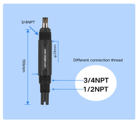 Electrodo de pH/ORP/Conductividad/Cloro de Alta Precisión 0.01, Sensor RS485 de Plástico para el Proceso de Tratamiento de Aguas Residuales Industriales