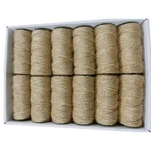 Cor natural de Bangladesh para embalagens de presente elegantes, fio de junco natural de algodão torcido 2 mm