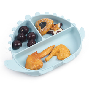 Assiette à dîner pour bébé en silicone, dinosaure, qualité alimentaire, écologique, sans BPA, vaisselle pour enfants, 28 couleurs pour les tout-petits - Product Image 1
