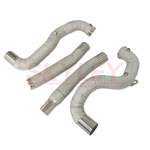 Para mercedes-benz Amg Gt63 <span class=keywords><strong>Gt63s</strong></span> 4,0 T 2019-2025 Ss304 tubo de bajada recta de escape con escudo térmico - Product Image 5