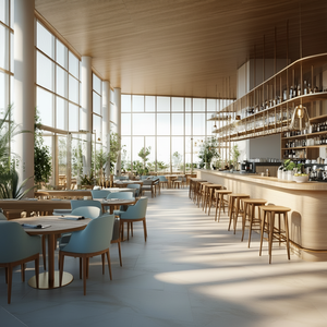 Mostrador de café comercial moderno Lux, diseño de muebles de cafetería, muebles de restaurante, diseño de interiores de cafetería - Product Image 1