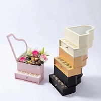 Boîte Cadeau Luxe Créative en Forme de Piano avec Tiroir, Fleurs Éternelles Préservées, Rose Éternelle pour la Saint-Valentin et Mariages (Vente en Gros)