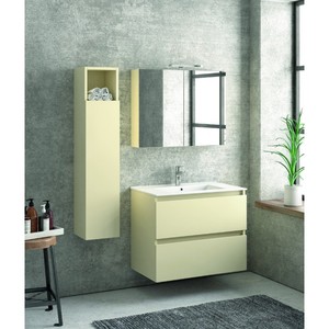 Set Bagno Sospeso 80cm con Mobile, Specchio e Colonna TOD-80B Kamalu - Product Image 1