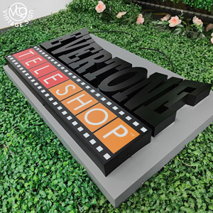 Enseigne LED rétroéclairée personnalisée avec plaque arrière pour l'image de marque Teleshop - Product Image 6