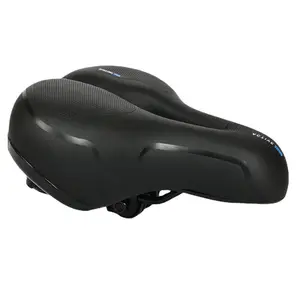 Wide Bicycle Seat Thick Bike Saddle for Cycling Men Black Leather Outdoor Parts