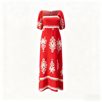 Robe longue décontractée sans manches à col carré, imprimée, avec logo personnalisé, vente en gros directe usine