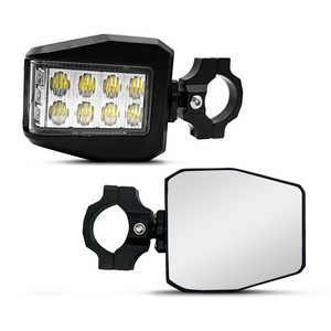 Lumière universelle de rétroviseur d'UTV avec la lumière menée de tache adaptée 1.6 "-2" <span class=keywords><strong>cage</strong></span> de barre de petit pain de pouce pour Pioneer Polaris RZR/Can Am X3 - Product Image 4
