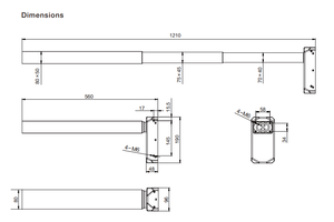 JS36DR1-3-S cơ giới ngồi đứng Bàn nâng cột Chiều cao bàn có thể điều chỉnh chân bàn - Product Image 4