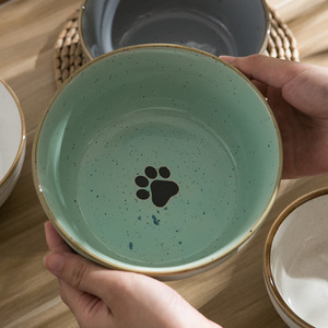 Bol en céramique pour animaux de compagnie, fournitures de chats et chiens, de personnalité créative, aliments et eau à boire, bol pour animaux domestiques - Product Image 4
